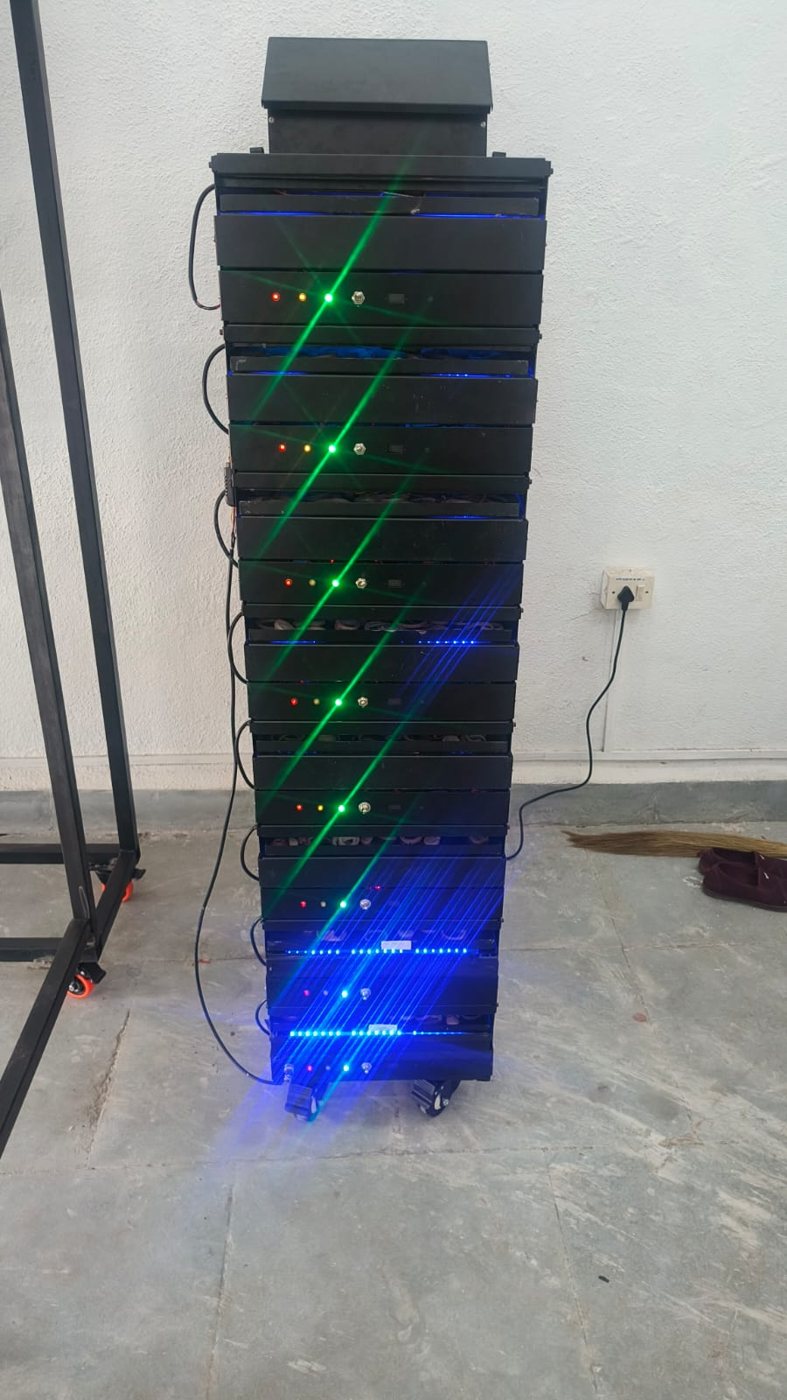 8-tray dehydrator in operation